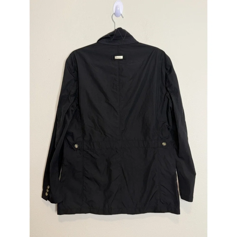 Henry Cotton's Men's Black Zip Front One Button Blazer Jacket Sz 105 (US 40-42)